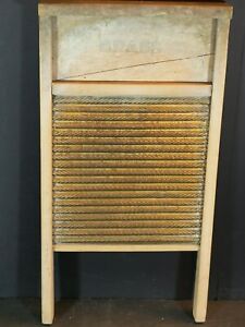 Vintage Washboard With Inscription Personal History 1934 Vintage Display 
