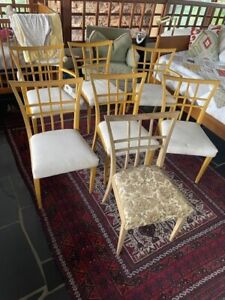 Seven X7 Iconic Paul Frankl Dining Chairs C 1940s
