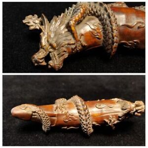 Wood Carving Home Arts Craft Wooden Decor Dragon Statue Carved Gifts Sculptures