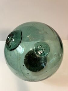 Vintage Japanese Large Glass Fishing Float Buoy Ball