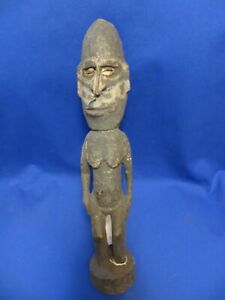 Papua New Guinea Very Old Hand Carved Palembei Tribe Ancestral Figure Sepik Area