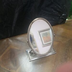 Antique Middle Eastern Sterling Silver Carved Mirror Broken 90 Years Old