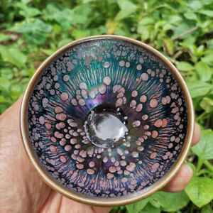 Jz220721 291 Jianzhan Chinese Tea Bowl Tenmokus Tea Cup With Colorful Glaze