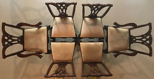  Authentic Craftique Chippendale Ball Claw Mahogany Formal Dining Room Chairs