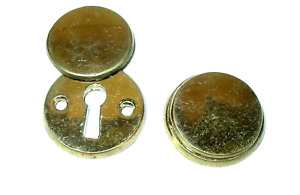 Vintage Key Hole Swing Drop Bail Covers Brass Escutcheon Plate Door Hardware Lot