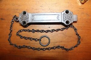 Antique Surface Mount French Door Lock Bolt With Ornate Cast Iron Body O 51