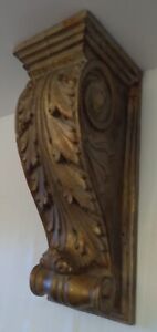 Antique Looking Corbel Gray And Gold Shelf 12 X 5 25 X4 3