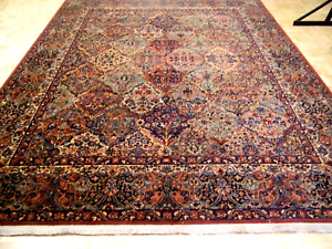 8x10 Karastan Multicolor Panel Kirman 700 717 100 Wool Rug Excellent