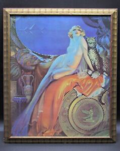 Enchanting Rolf Armstrong Beauty And The Beast Framed Print 15 5 W X 19 T