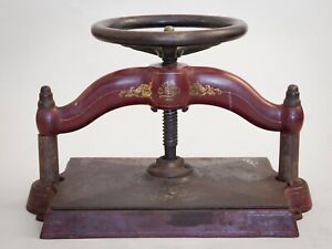 Antique Cast Iron Book Press 15 25 X 10 Working Area Total Weight 71 Pounds