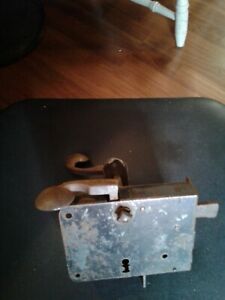 Vintage Door Locket With Push Handles W Backing Plate