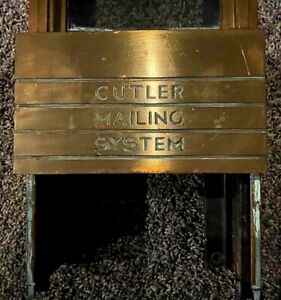 Antique Cutler Mailing System Out Of Service Salvage Box With Chute