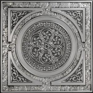 From Plain To Beautiful Ceiling Tile Steampunk Antique Silver 100 Sq Ft Case 