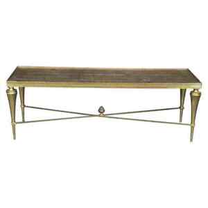 Superb Brass Directoire Style Coffee Table Attributed To Maison Jansen