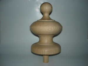 Wood Finial Unfinished For Newel Post Finial Or Cap Finial 10