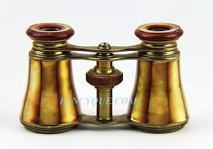Antique French Opera Glasses With Golden Mother Of Pearl 38