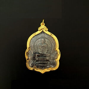 Phra Lp Ruay Talisman Pendant Gold Plated B E 2555 Wat Tako Thai Buddha Amulet
