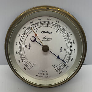 Vintage Brass Marton Marpro Nautical Barometer 1396 British Made Rare
