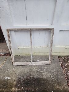 2 Two Pane Antique Window Sash 29 1 2 X 32 Inches Overall One Of Many