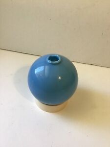 Vintage Lightning Rod Ball Blue Milk Glass Weathervane Globe