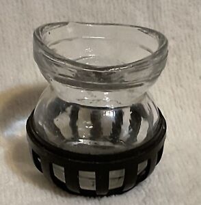 Vintage Antique Glasco Eye Wash Cup Clear Glass W Holder Pat D 99865