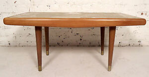 Mid Century Modern Marble Top Coffee Table 07206 Ns