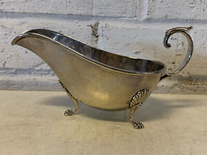 Antique 19th Century Gorham Sterling Silver Footed Gravy Sauce Boat