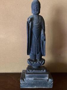 Buddha Amida Nyorai Amitabha Large Wooden Statue 21 6in 18th C Edo Japan Antique