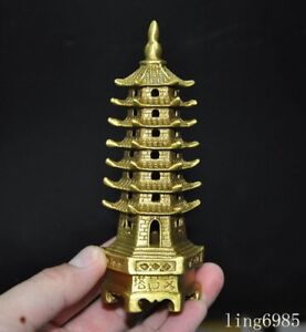China Chinese Buddhism Temple Brass Buddha Stupa Pagoda Tower Statue