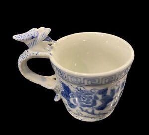 Vintage Chinese Porcelain Teacup With Dragon Head Handle See Photos Read