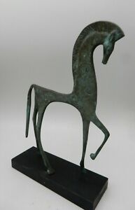 Mcm Frederick Weinberg Style Brass Etruscan Greek Horse Sculpture 10 