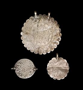 3 Antique Islamic Amulet Pendants From The Last Centuries In The Middle East 