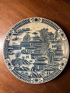 10 Chinese Canton Plate Blue White Payne Street Exports Can Be Hung 
