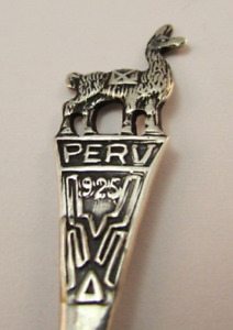 Vintage Sterling 925 Souvenir Spoon Peru Llama