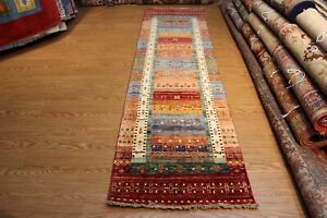 Hand Made2 8 X10 Hall Runner Jewel Colors Veggie Dyes Wool Rug 