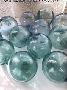 3 5 Japanese Glass Fishing Float Authentic Vintage Japan Ball Ship From Japan