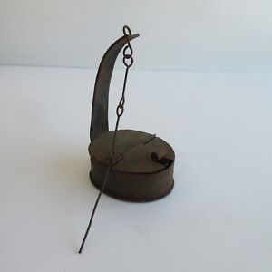 Primitive Antique Tin Whale Oil Lamp Whaling Early Inv 4 