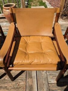 Pair Of Arne Norell Rosewood Leather Sirocco Safari Chairs Scanform Colombia 1
