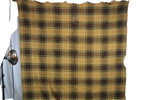 Antique 1800 Coverlet 4 Color Gold Green Brown Blanket 80x86center Seam 1800s