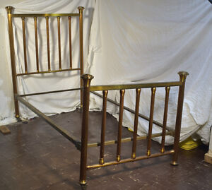 1918 Antique Brass Bed Marked Full Size