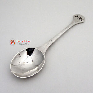 Hammered Sugar Spoon Liberty Co London Sterling Silver 1913 Mono Apw