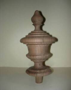 Wood Finial Unfinished For Newel Post Finial Or Cap Finial 63