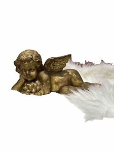 Vintage Antique Venetian Carved Gold Gilt Golden Gold Leaf Cherub Putti Gilded