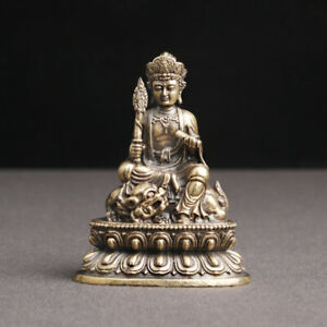 Manjushri Bodhisattva Buddha Desktop Decoration Bronze Carving Religious Crafts