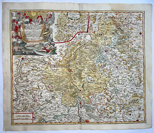 Germany Bamberg 1716 J B Homann Large Antique Map 18th Century
