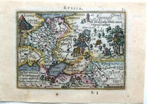 Russia Russiae Moscouia C1590 By Abraham Ortelius Genuine Original Engraved Map