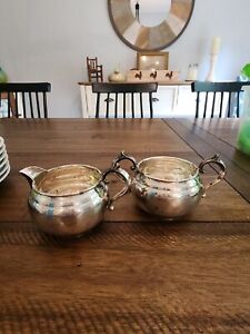 Gorham Sterling Silver Sugar And Creamer Set 910 909 Old French Pattern