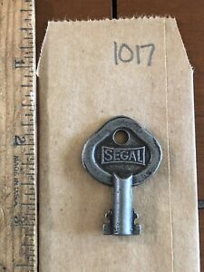 Vintage Original Antique Segal Hollow Barrel Padlock Double Bit Key A 9 Lot1017