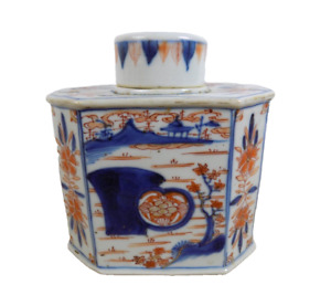 Antique 18th C Chinese Imari Porcelain Tea Caddy