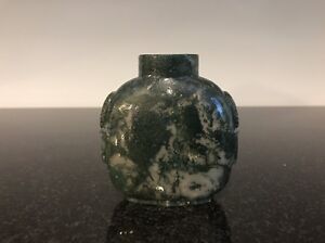 Moss Agate Chinese Snuff Bottle